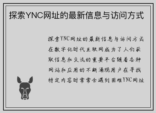 探索YNC网址的最新信息与访问方式